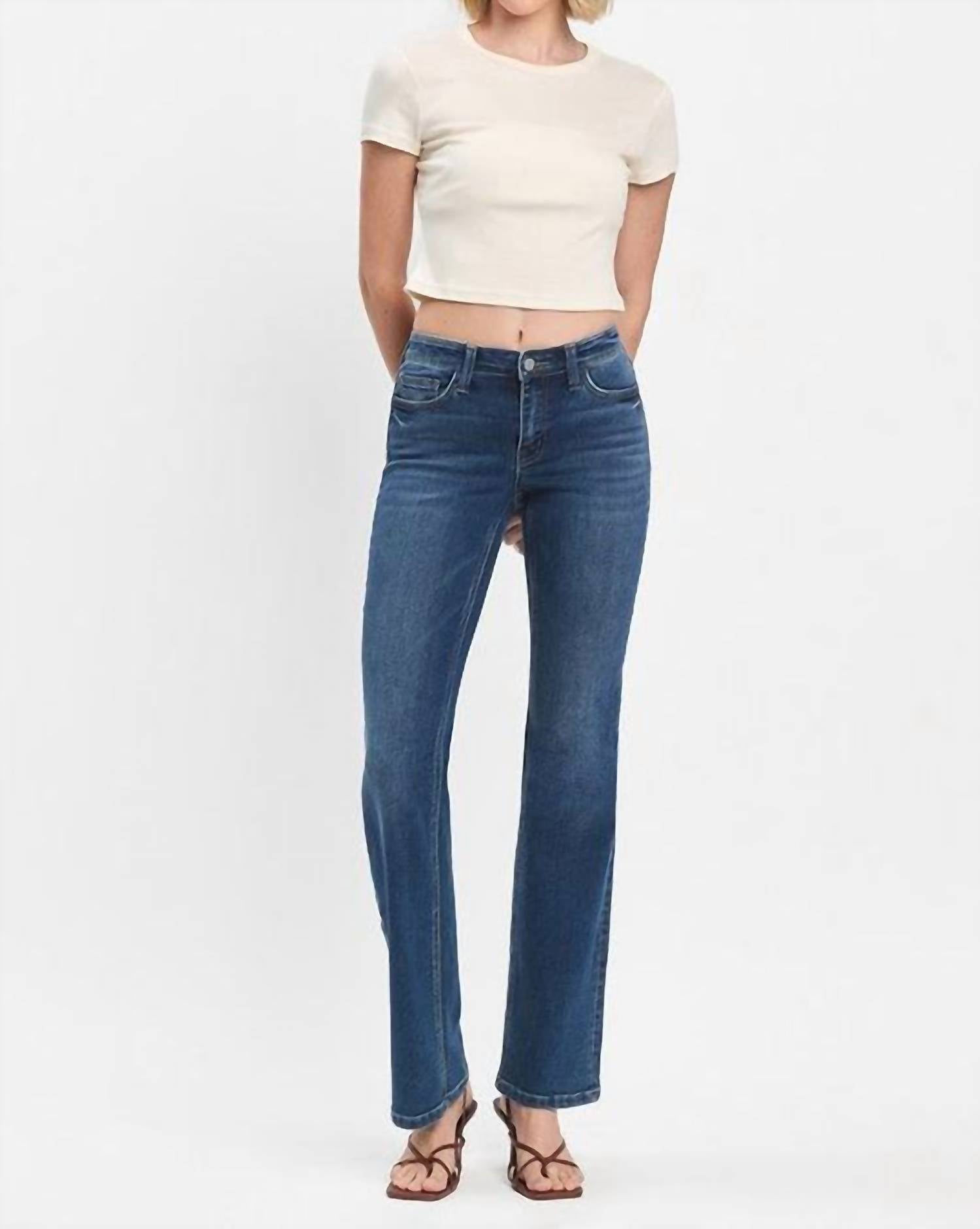 VERVET BY FLYING MONKEY Miranda Relaxed Bootcut Jeans in revere - women's jeans - view 4