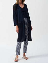 Joseph Ribkoff - Sweater Knit Cover-up With Pointelle Detail