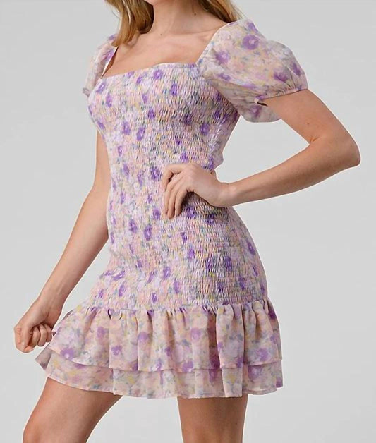 Lovesome - Puff Sleeve Mini Dress