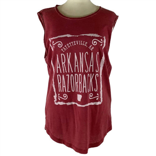 Pressbox - Women's University of Arkansas Ruffy Tank