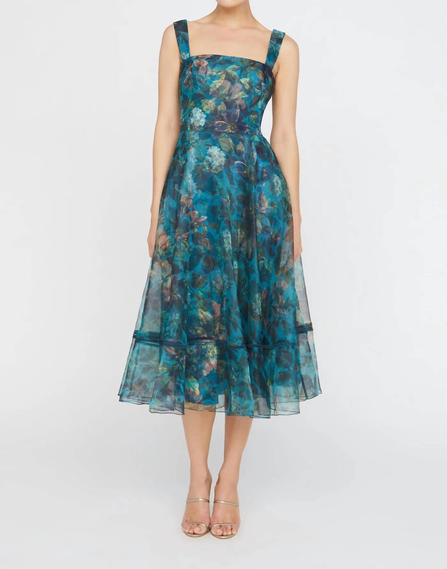 Theia - Anissa Square Neck Dress