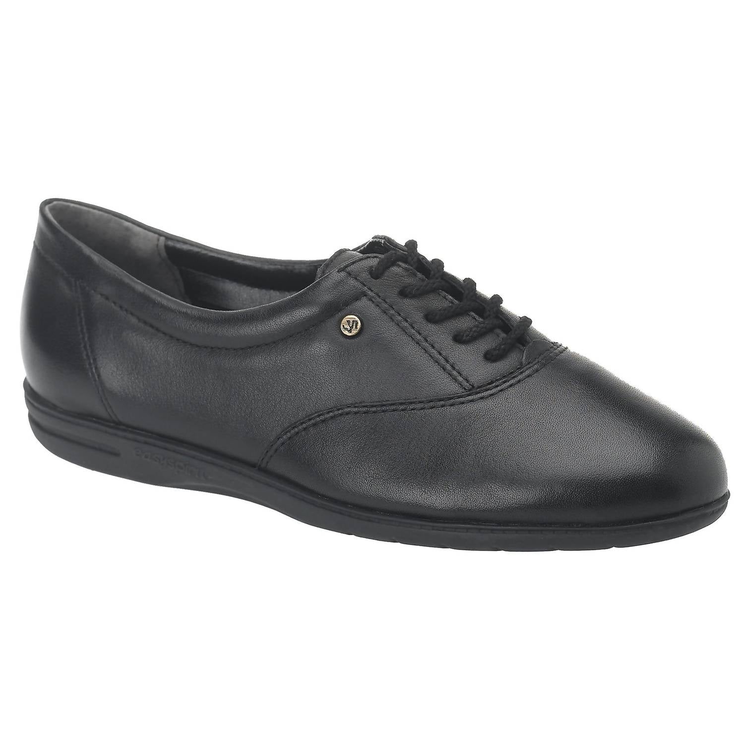 easy spirit Women's Motion Lace Up Oxford Shoes in black - women's flats