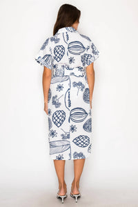 Meet Me In Santorini - Fruit Delight Shirt Dress