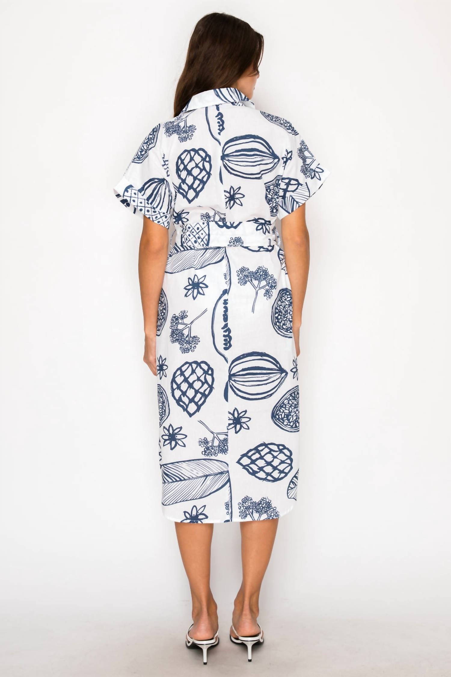 Meet Me In Santorini - Fruit Delight Shirt Dress