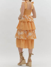 Entro - Ruffle Floral Tiered Maxi Dress