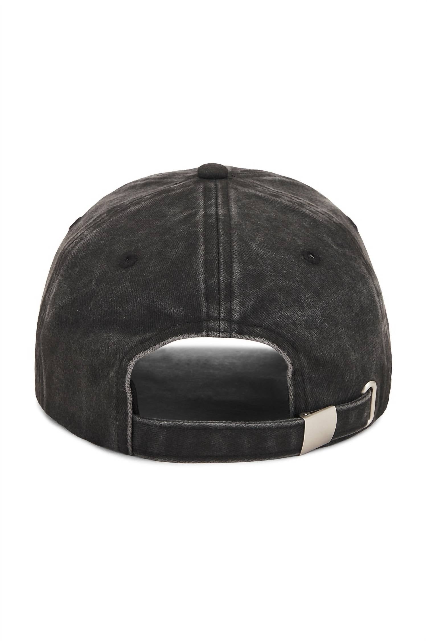 JUNGLES Unisex - Sick And Tired Vintage Cap in washed black - men's hat - detail view