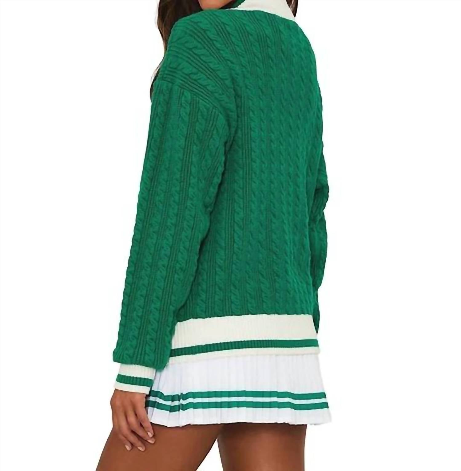 Beach Riot - V Cable Sweater