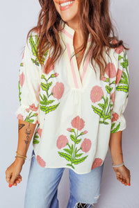Little Daisy Closet - Spring Wild Flower V Neck Blouse