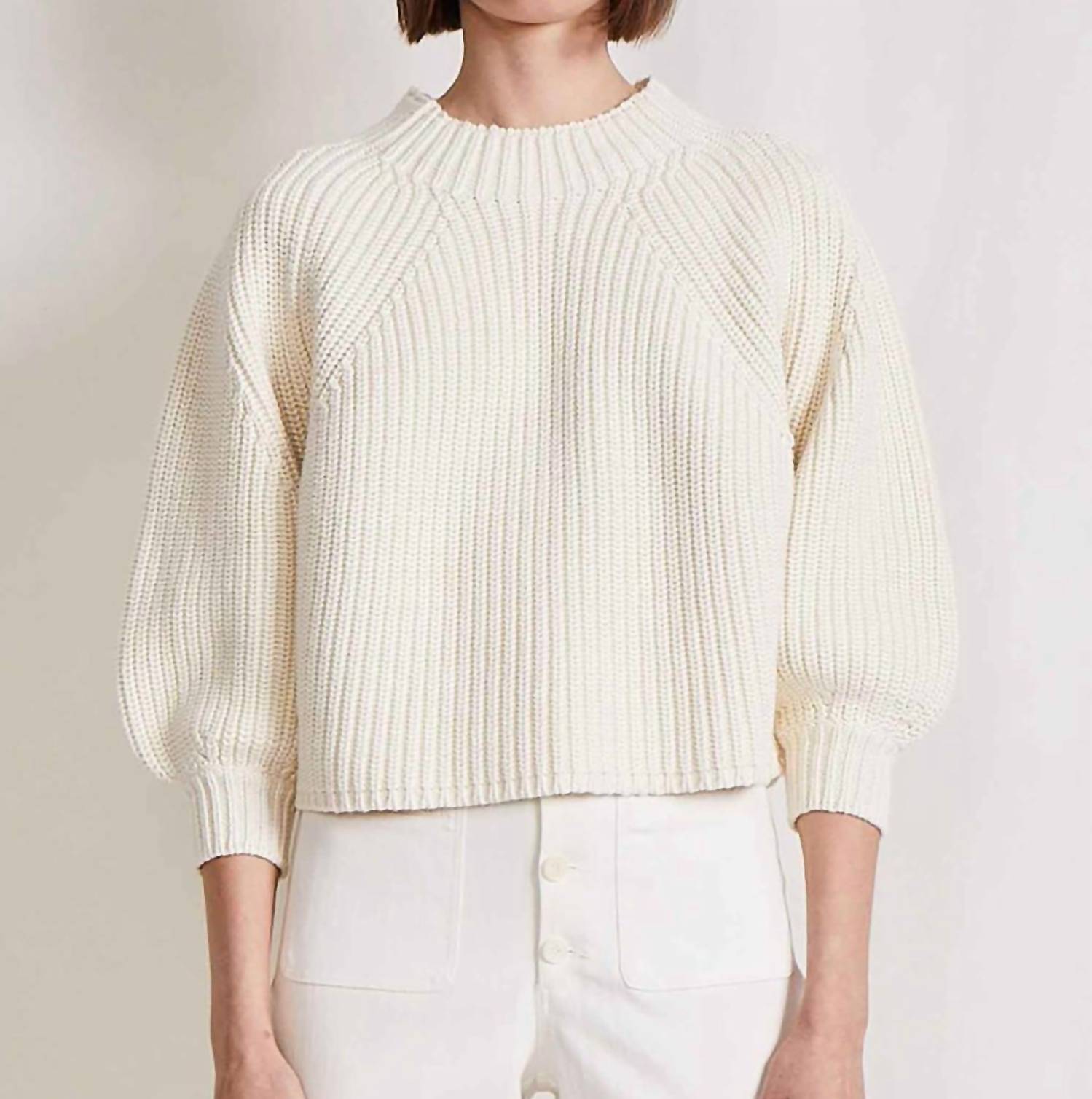 APIECE APART Eco Nueva Merel Sweater in cream - women's sweater