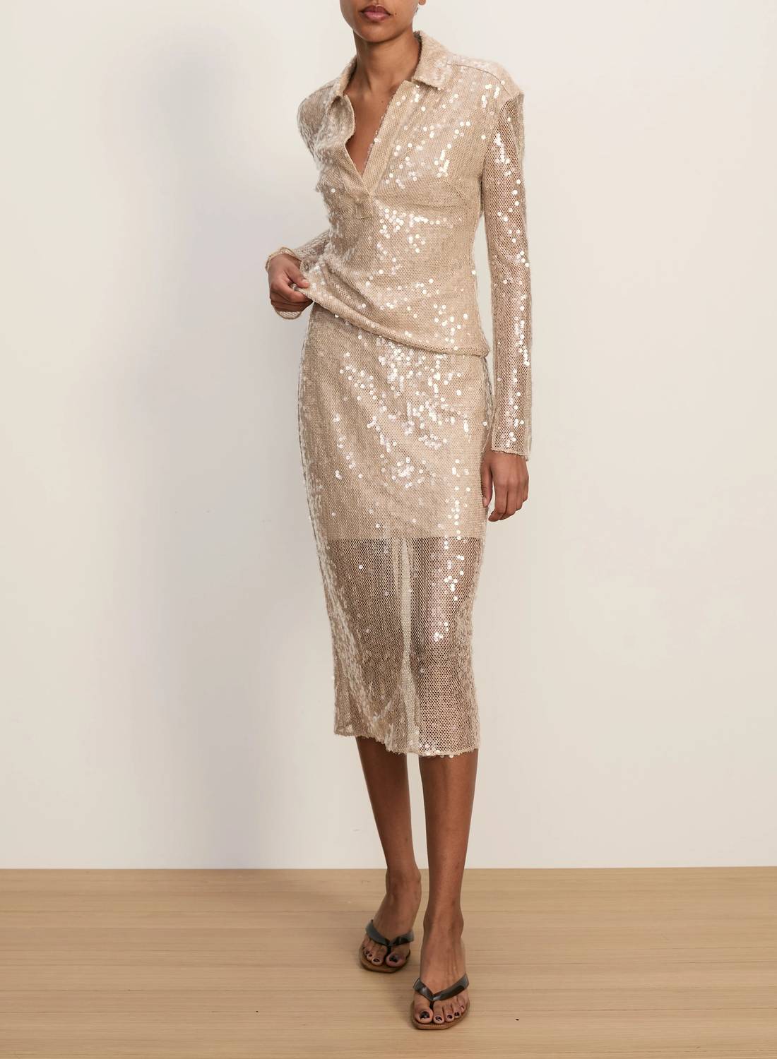 Veronica Beard - Meryl Sequin Long Sleeve Blouse