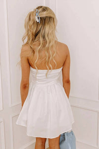 Baby Pink - Strapless Tube Babydoll Mini Dress