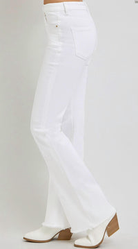 Risen - High Rise Flare Frayed Hem Pants