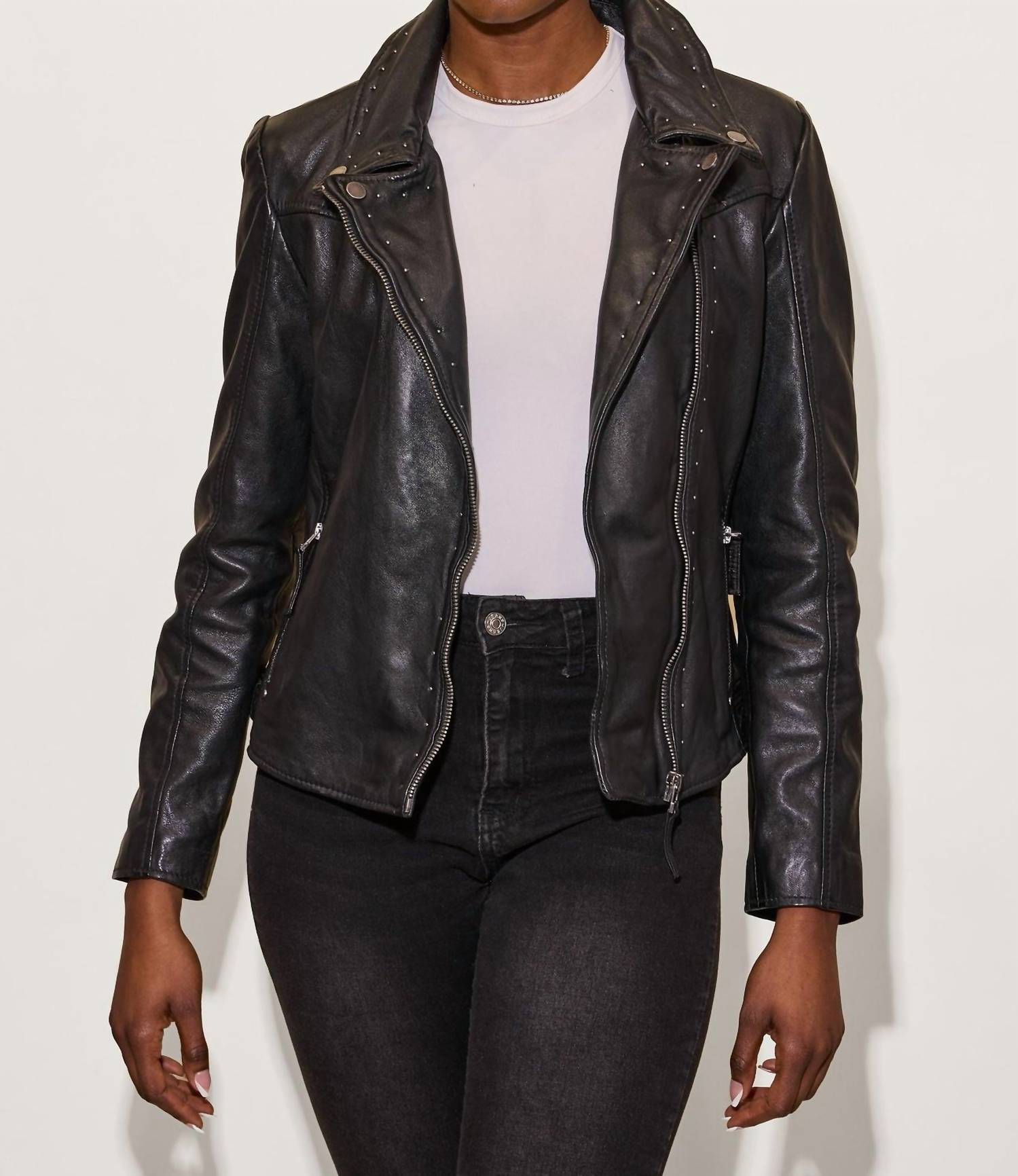 Mauritius - Studded Moto Jacket
