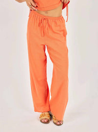Sadie & Sage Good Days Pants in orange - women's pants - detail view