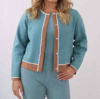 Marble - Trim Cardigan