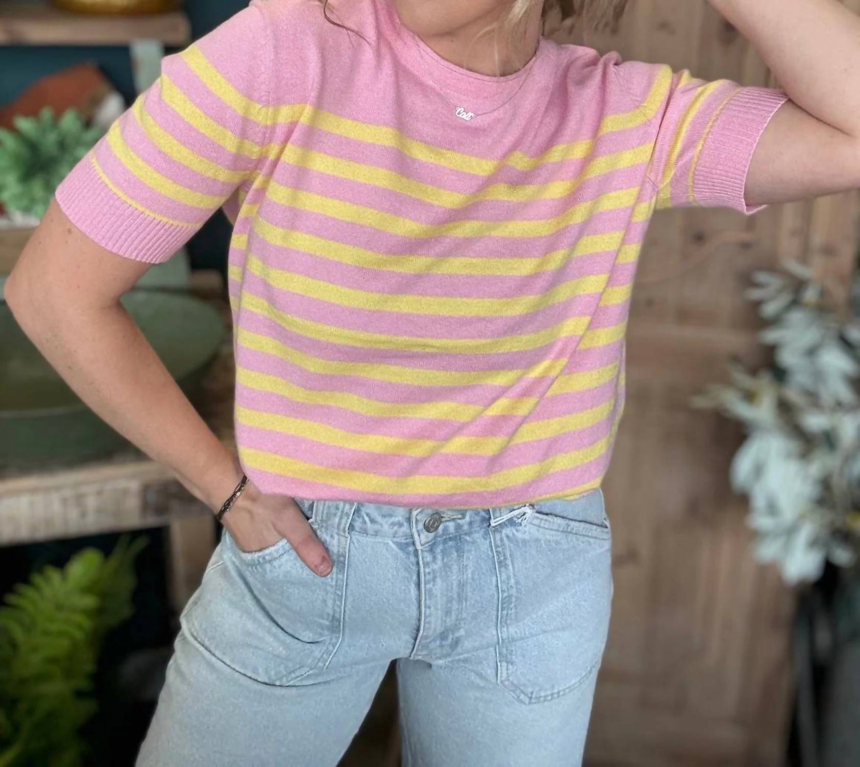 Fate By Lfd - Striped Cashblend Top