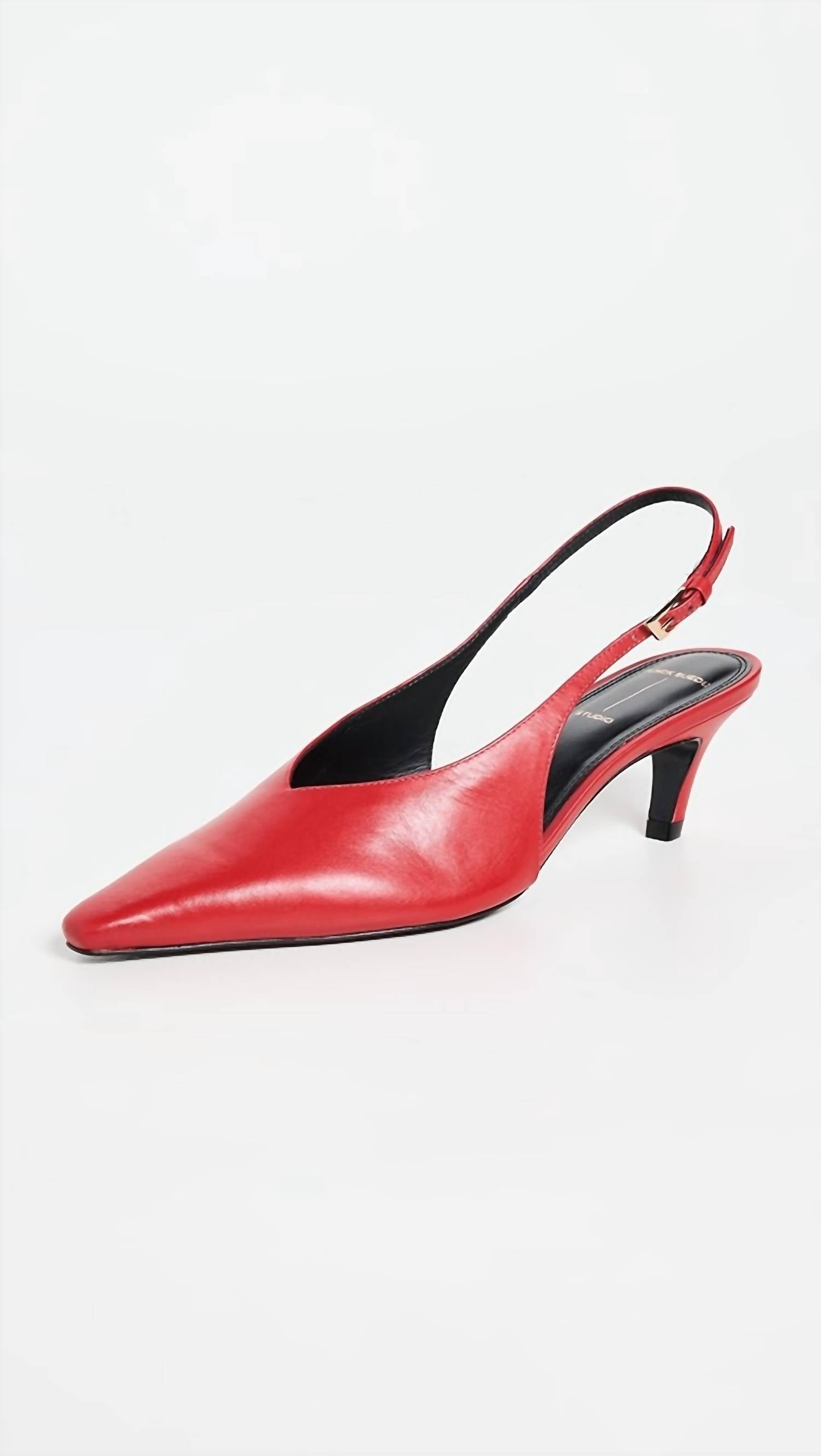 Black Suede Studio - Women's Snip Toe Slingback Pump