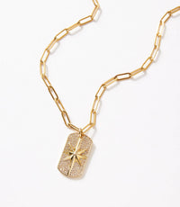 Chasing Cherubs - Pavé Star Tag Necklace
