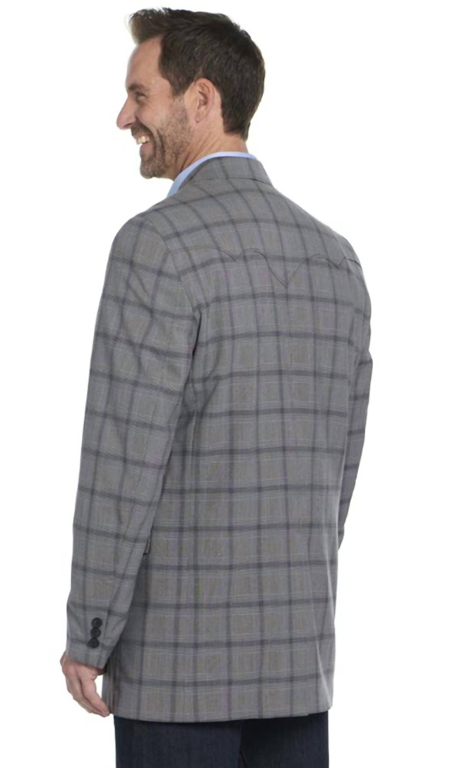 Circle S - Men's Navy Plaid Jacket