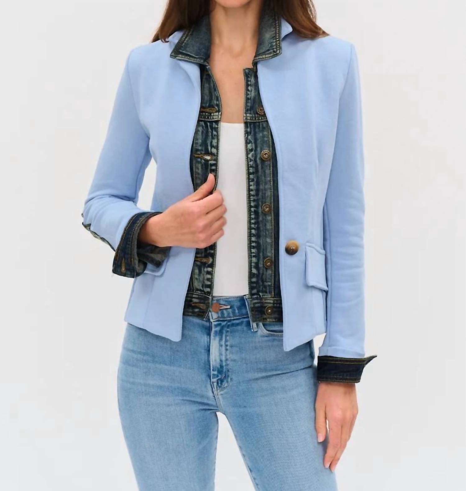 Six/Fifty - Veronica Mixed Media Blazer