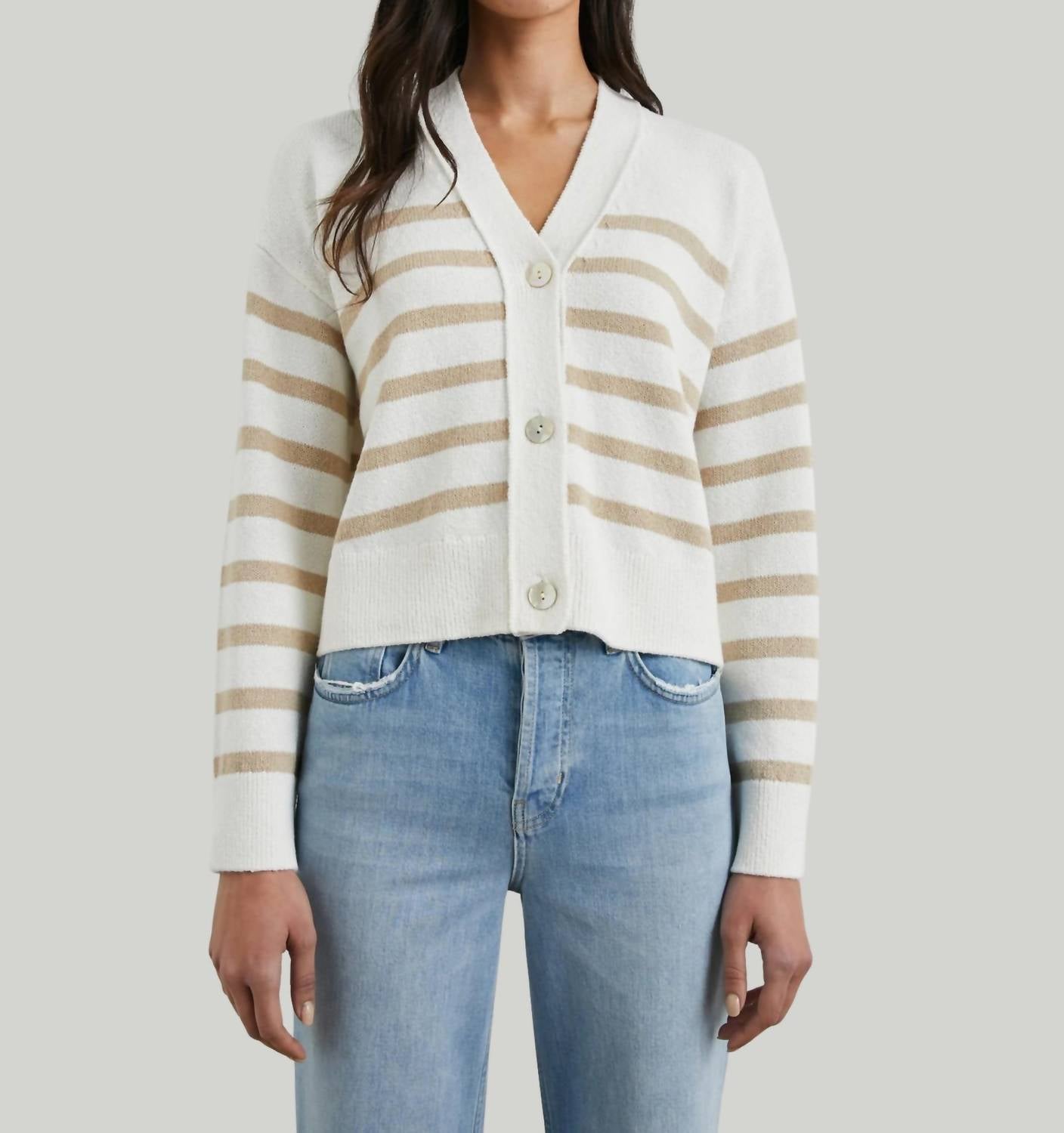 Rails - Geneva Striped Cotton-blend Cardigan