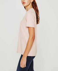 AG Jeans Jagger Crew Short Sleeve Tee in pearl mauve ivory dust - women's t-shirt - alternate view