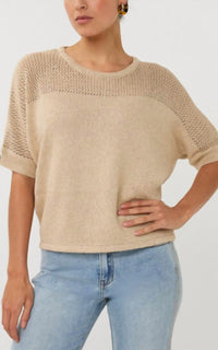 Esqualo - Ajour Batwing Sweater