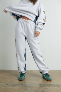 Buttermelon - Color Block Sweatpants With Star Detail