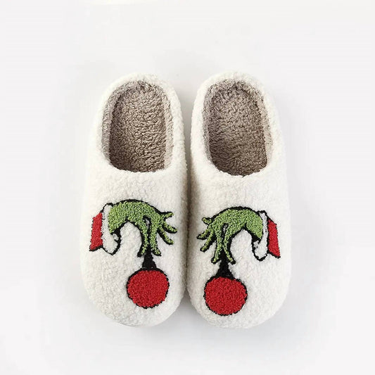 Katydid - Women Grinchmas is Here Fuzzy Slippers