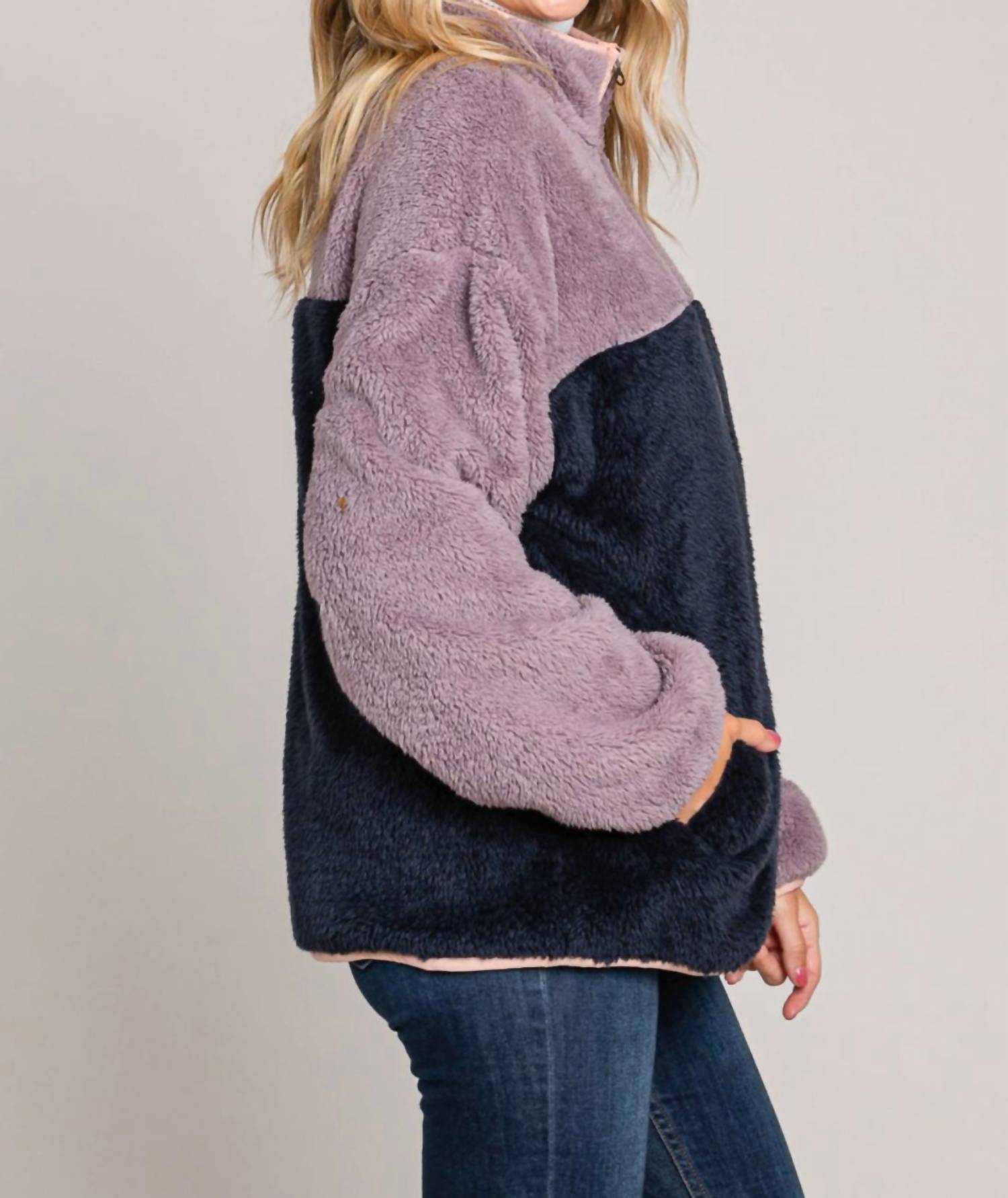 Cotton Bleu - Stretch Fleece Zip-up Jacket