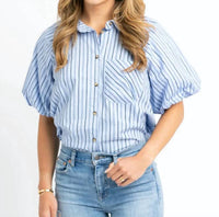 Karlie - Striped Bubble Top