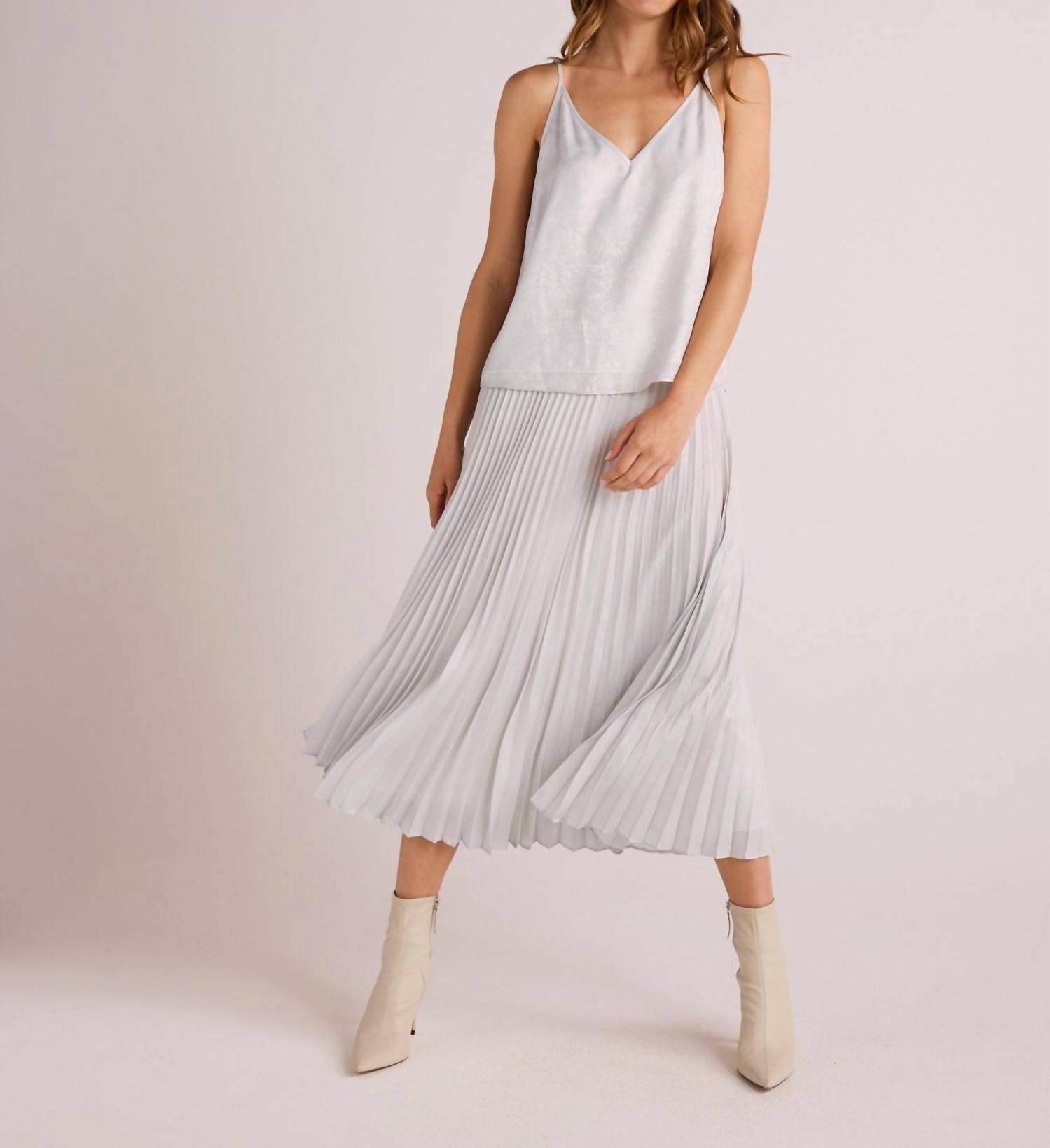 Bella Dahl - Hand Pleated Midi Skirt