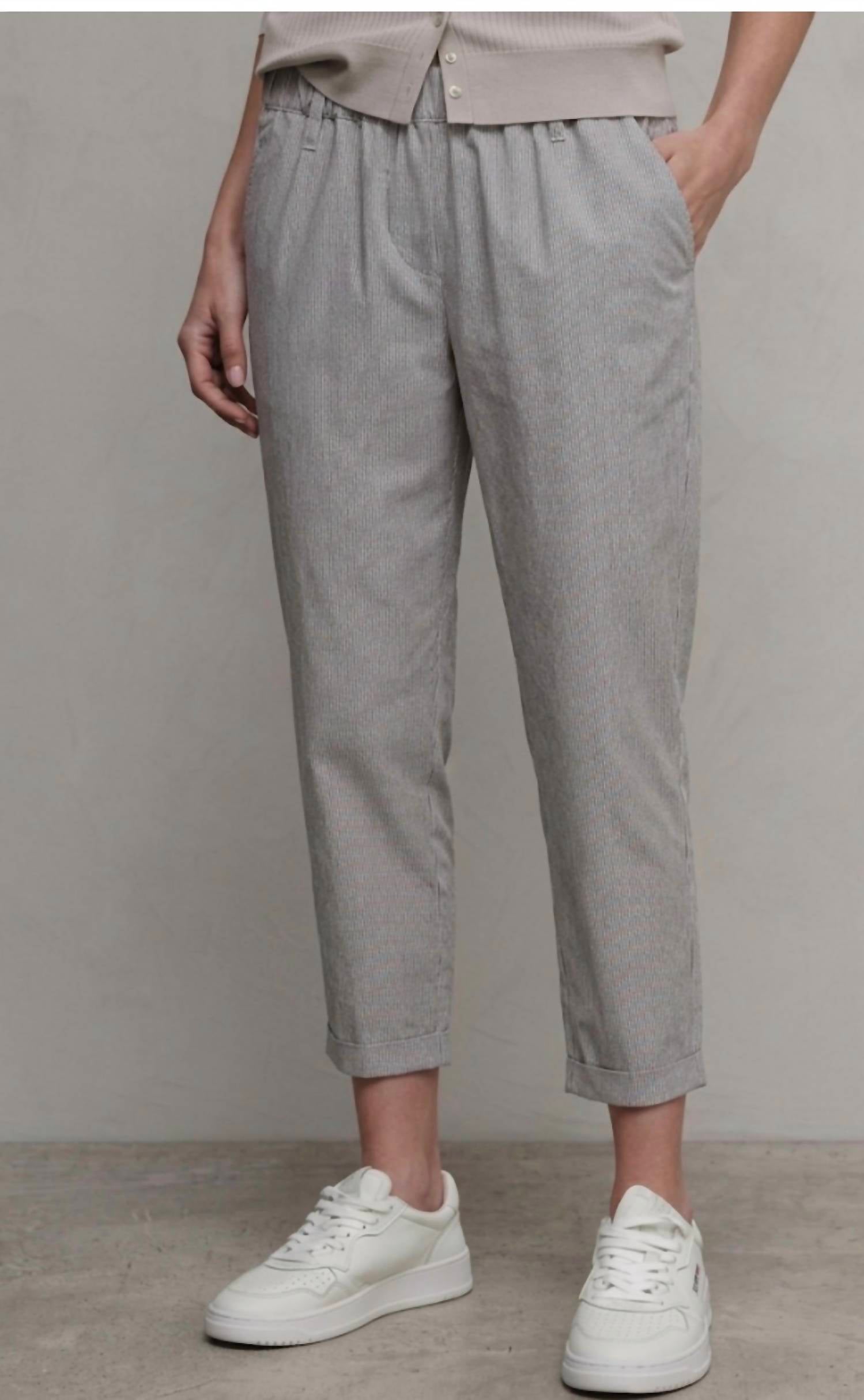 Lis Lareida Leo Ankle Pants in night blue white - women's pants
