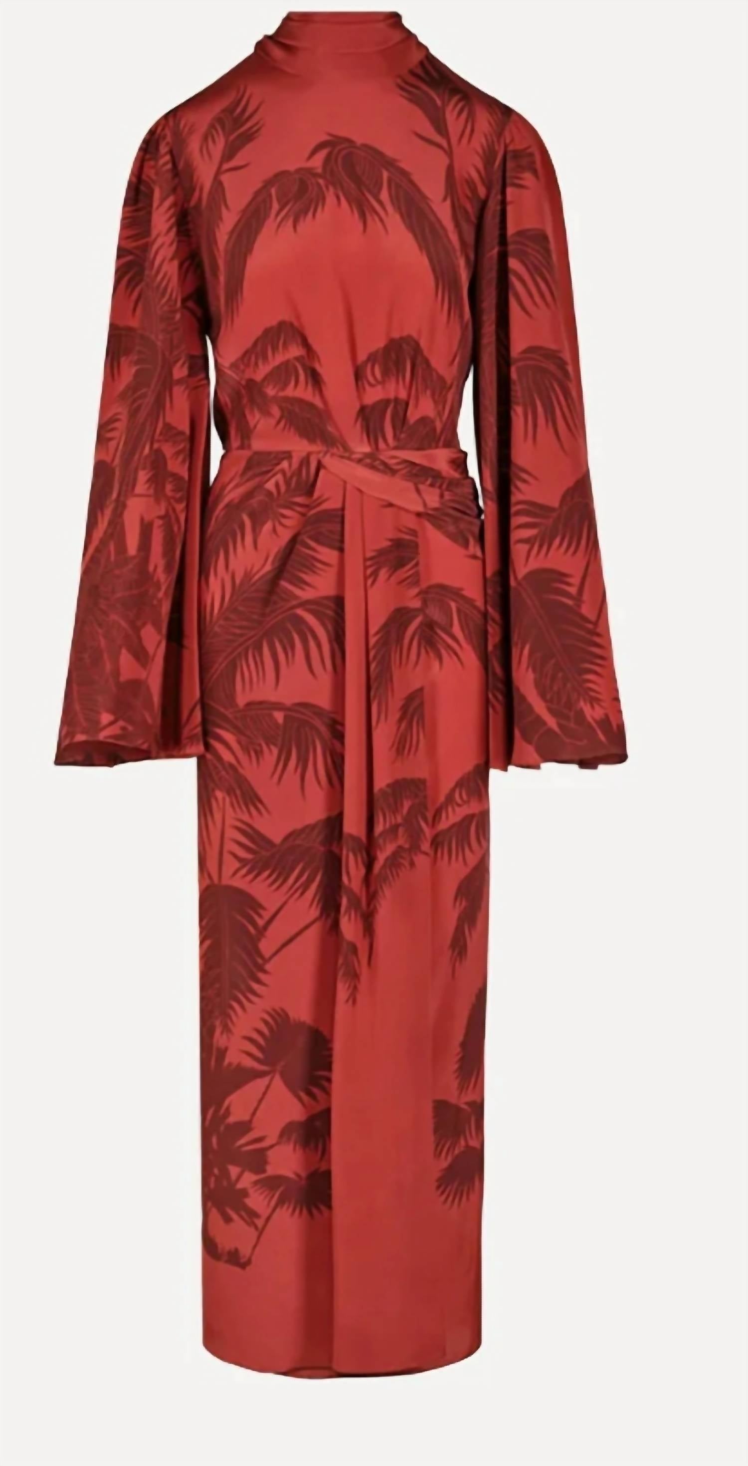 Johanna Ortiz Women's Odyssey Midi Dress in marsala - women's dress
