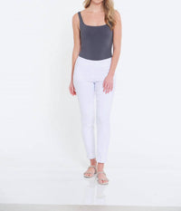 Multiples - Pull-on Ankle Pants With Front And Back Pockets