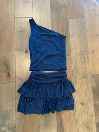 flowers by zoe Girls One Shoulder Tank With Matching Skirt in navy - item