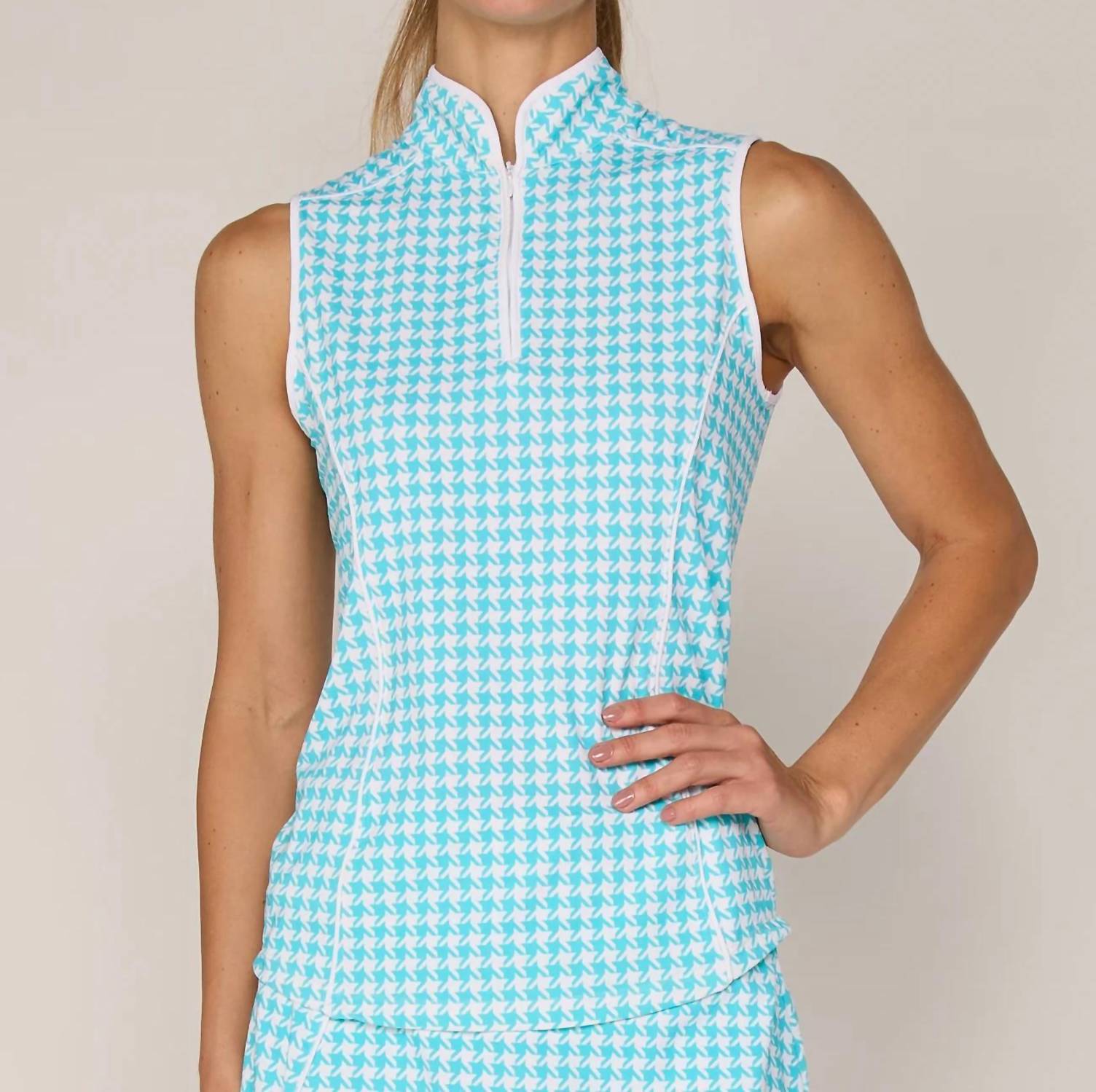 G Lifestyle - Piping Mock Neck Performance Top