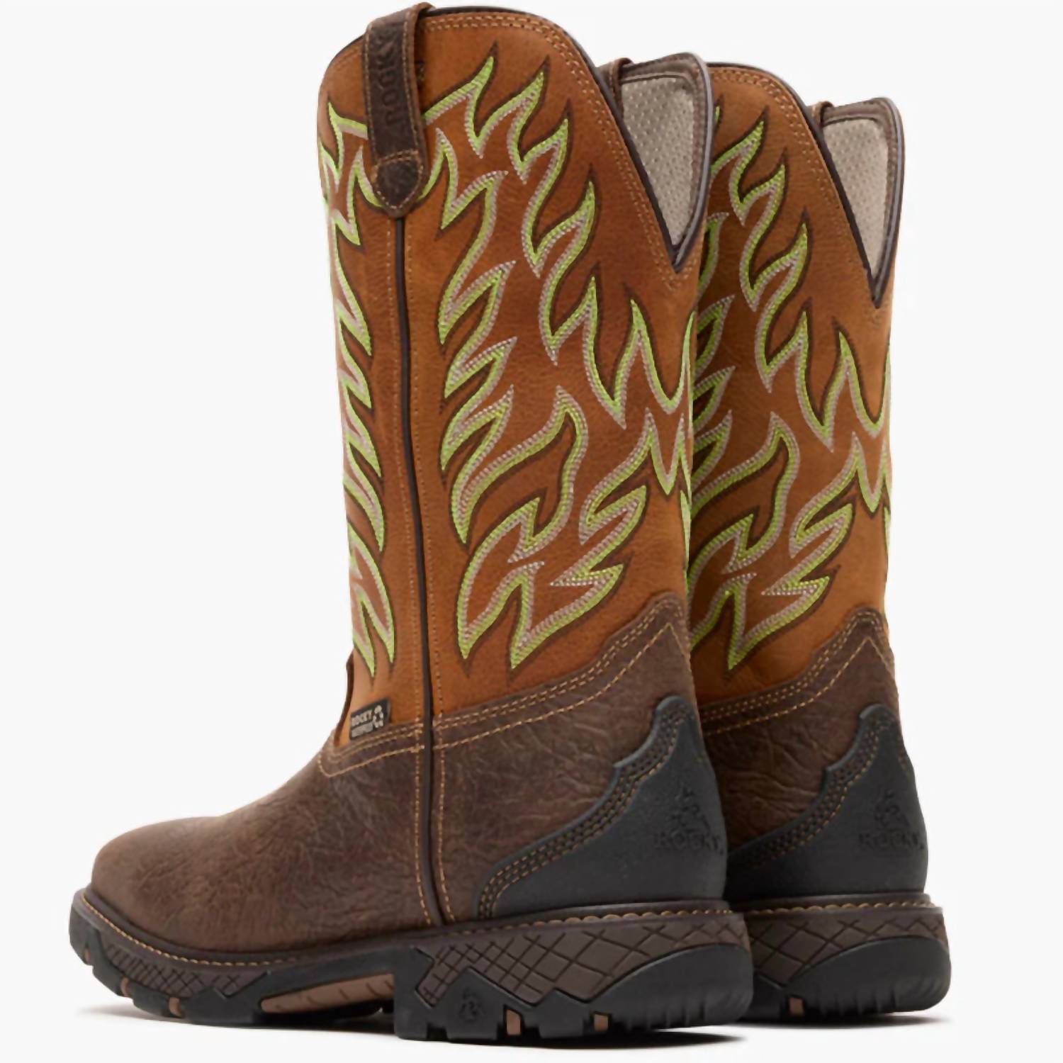 Rocky Men's Ironhawk Waterproof Western Boot in brown - men's boots - view 4