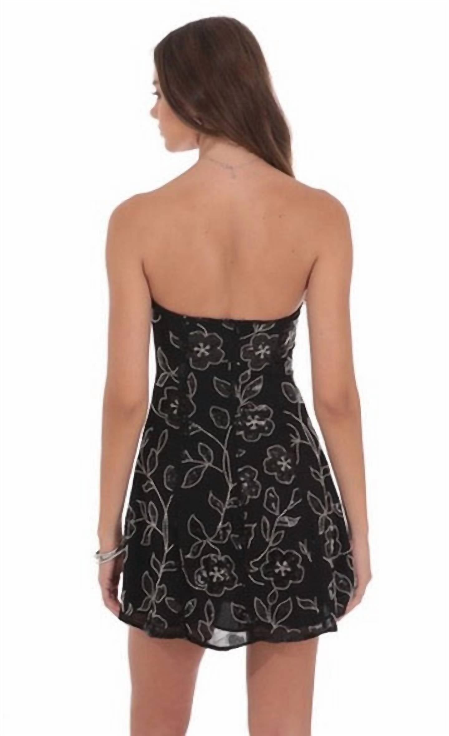 Lucy In The Sky - Women's That Girl Beaded Strapless Mini Dress