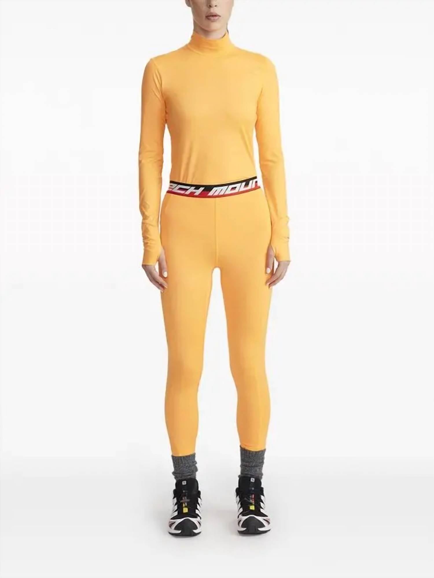 Aztech Mountain Next To Skin Base Layer Top in orange - women's long sleeve top