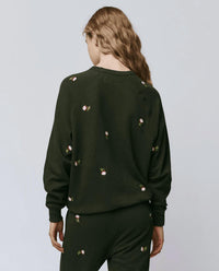 The Great. - College Sweatshirt With Embroidered Roses