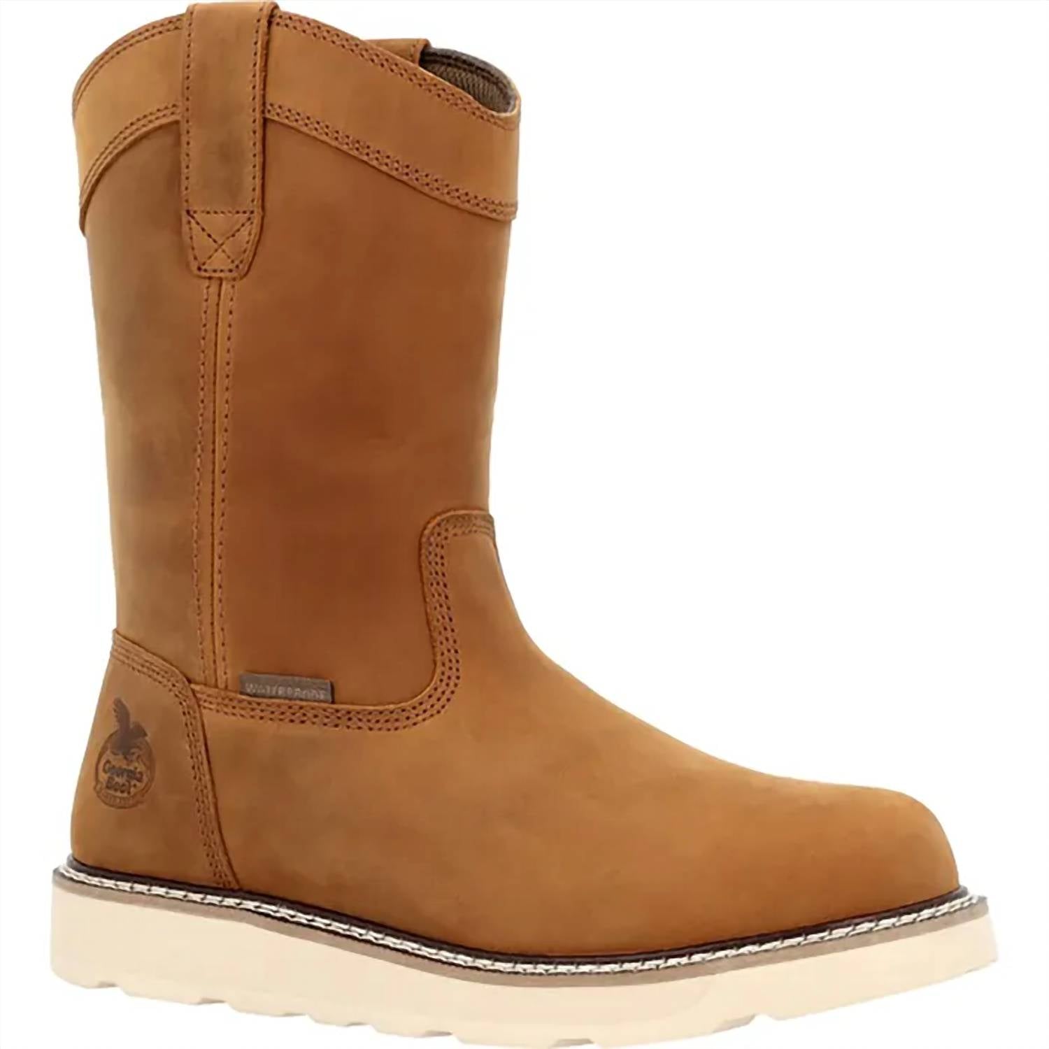 Georgia Boot - Men's Wedge Pull On Steel Toe Waterproof Work Boot