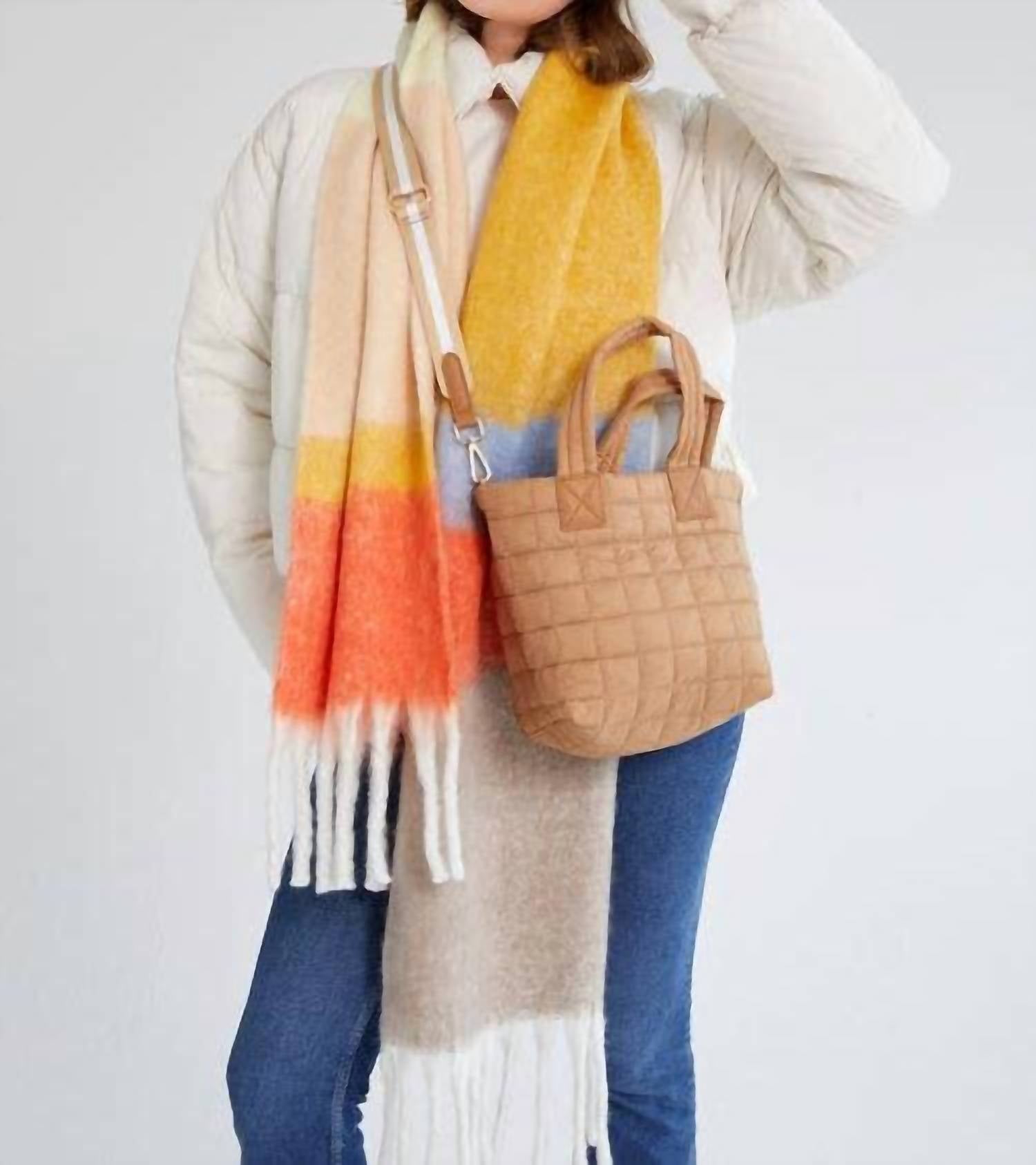 Shiraleah Women's Ezra Mini Tote Cross-body Bag in tan - women's bag - alternate view