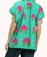 Umgee - U-Neck Frill Collared Top