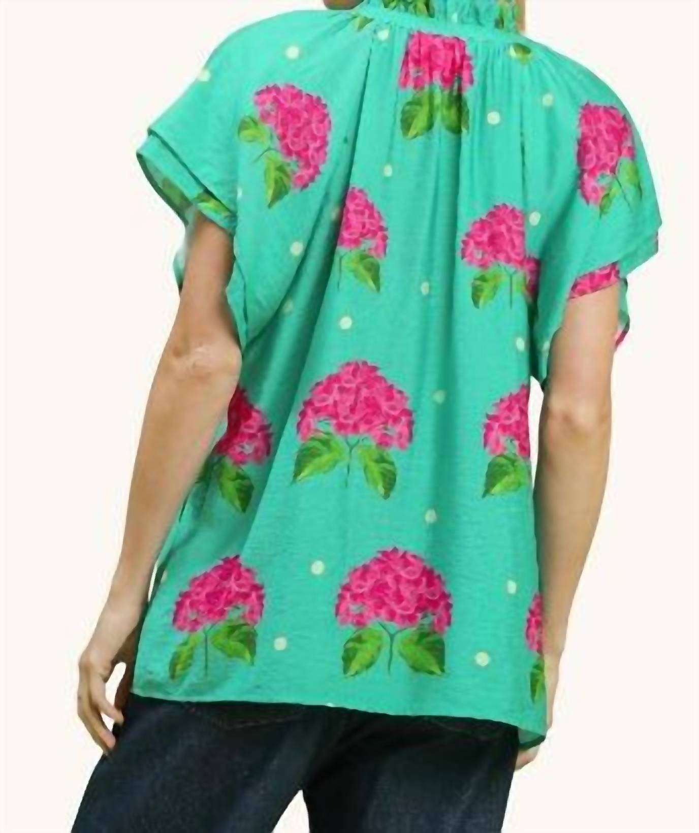 Umgee - U-Neck Frill Collared Top