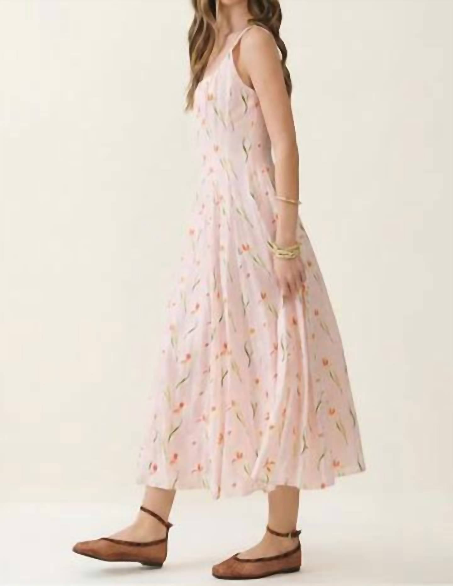 Pretty Follies - Floral Detail Midi Dress