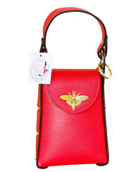 Jijou Capri - Women's Bumblebee Leather Cellphone Case Bag