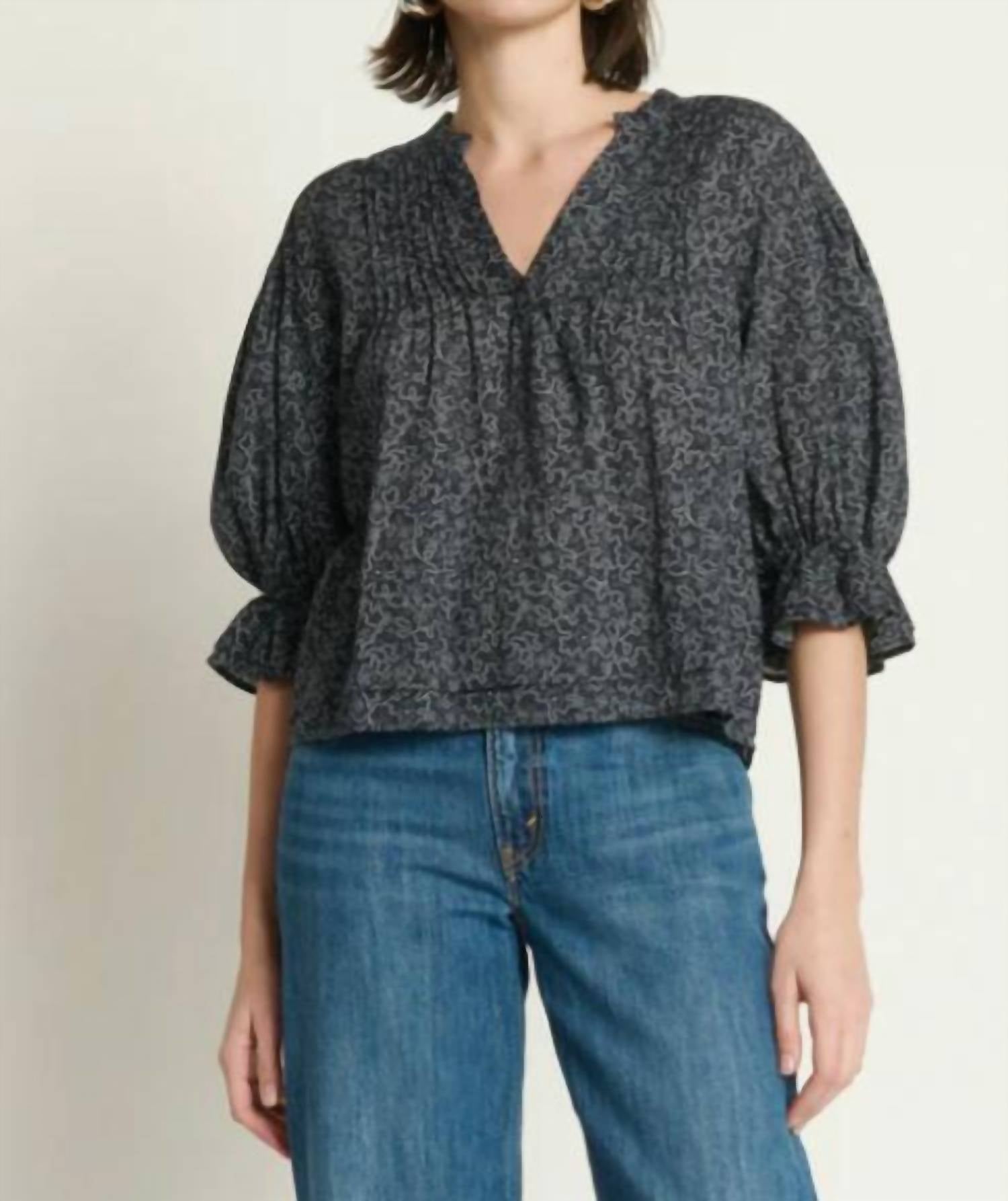 Nation LTD Scarlet Pintuck Top in santa fe floral - women's blouse