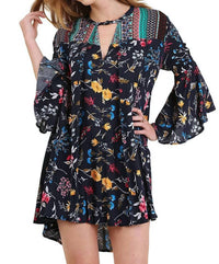 Umgee - Floral Bell Sleeve Dress