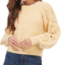 Astr - Lizette Cable Knit Sleeve Sweater